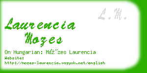 laurencia mozes business card